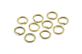 10mm Jump Ring - 100 Raw Brass Jump Rings (10x1.2mm) A0371