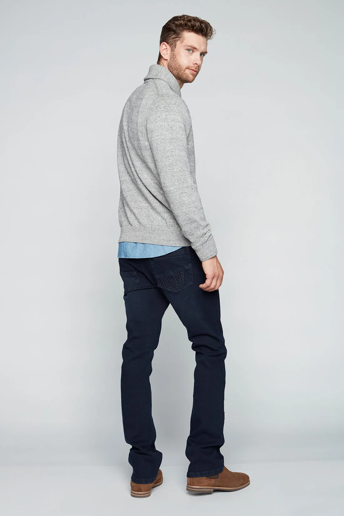 5 Pocket Bootcut Jeans - Blue Black Wash