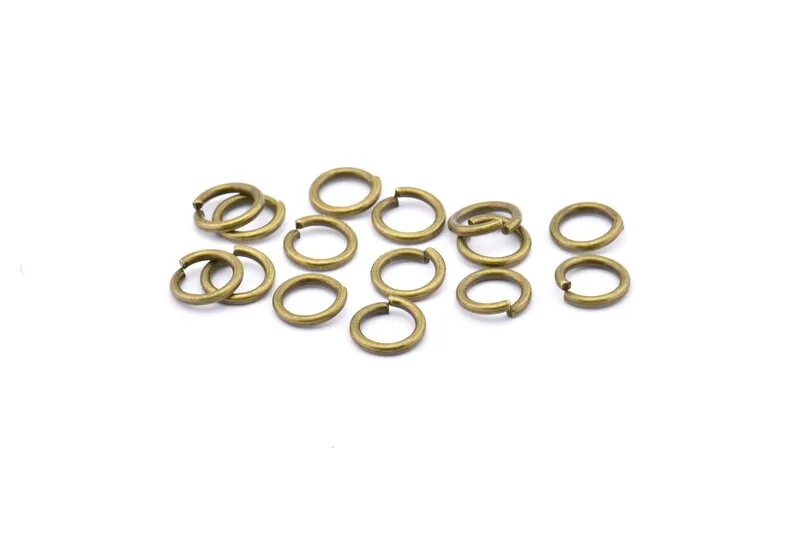 8mm Jump Ring, 100 Antique Brass Jump Rings (8x1.2mm) A1022