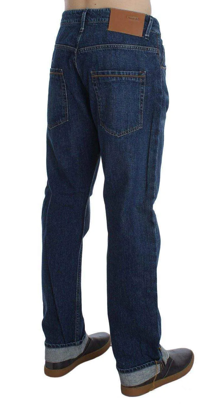 ACHT  Wash Cotton Baggy Loose Fit Jeans