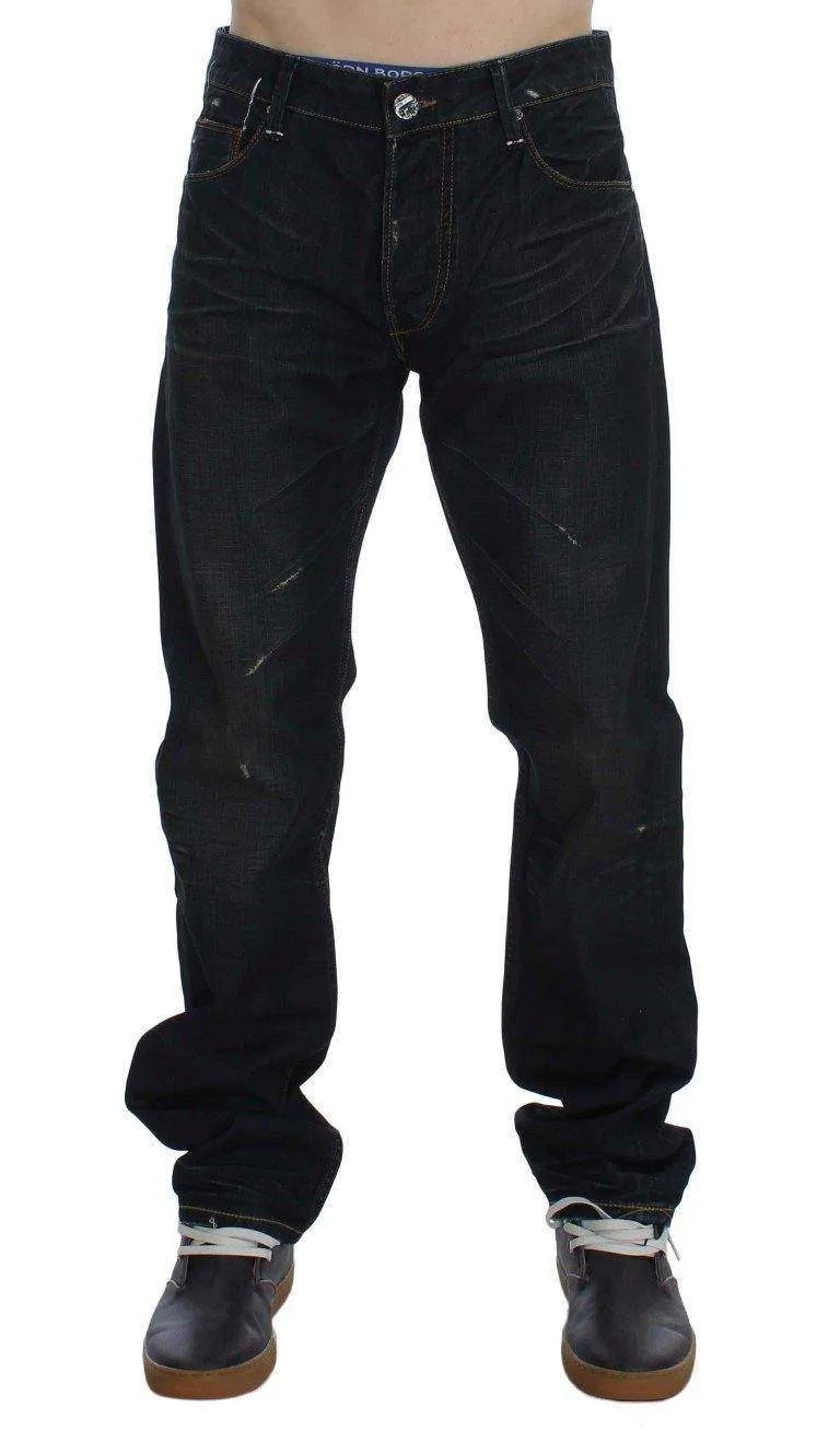 ACHT  Wash Cotton Denim Straight Fit Jeans