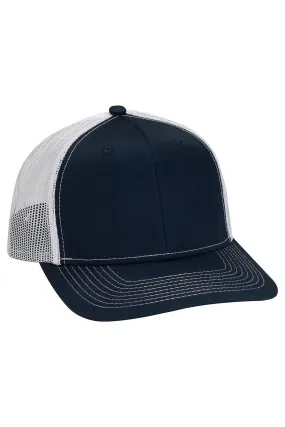 Adams Mens Eclipse Adjustable Hat - Navy Blue/White