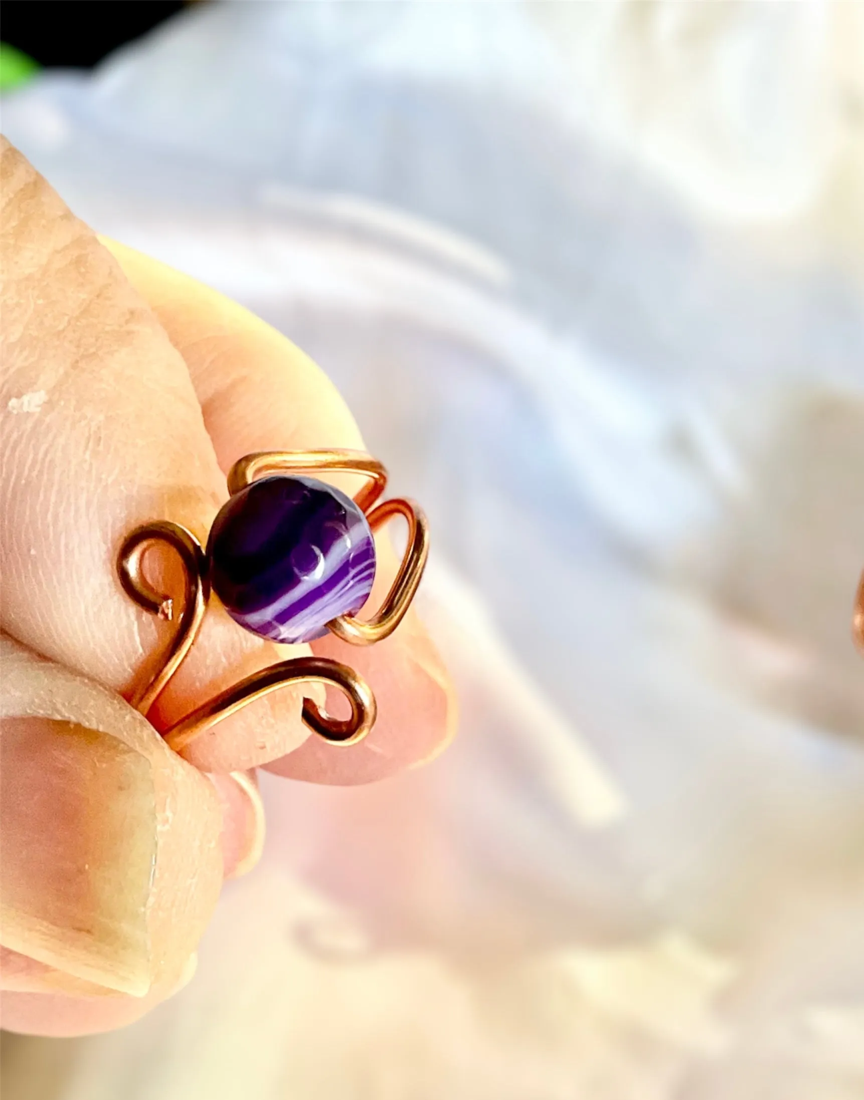 Adjustable Gemstone Rings