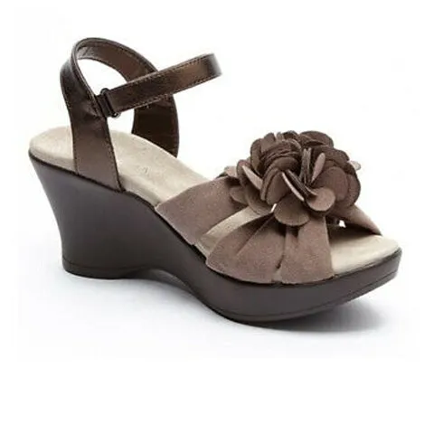 Akaishi Hana Wedge Sandal (Women) - Cocoa