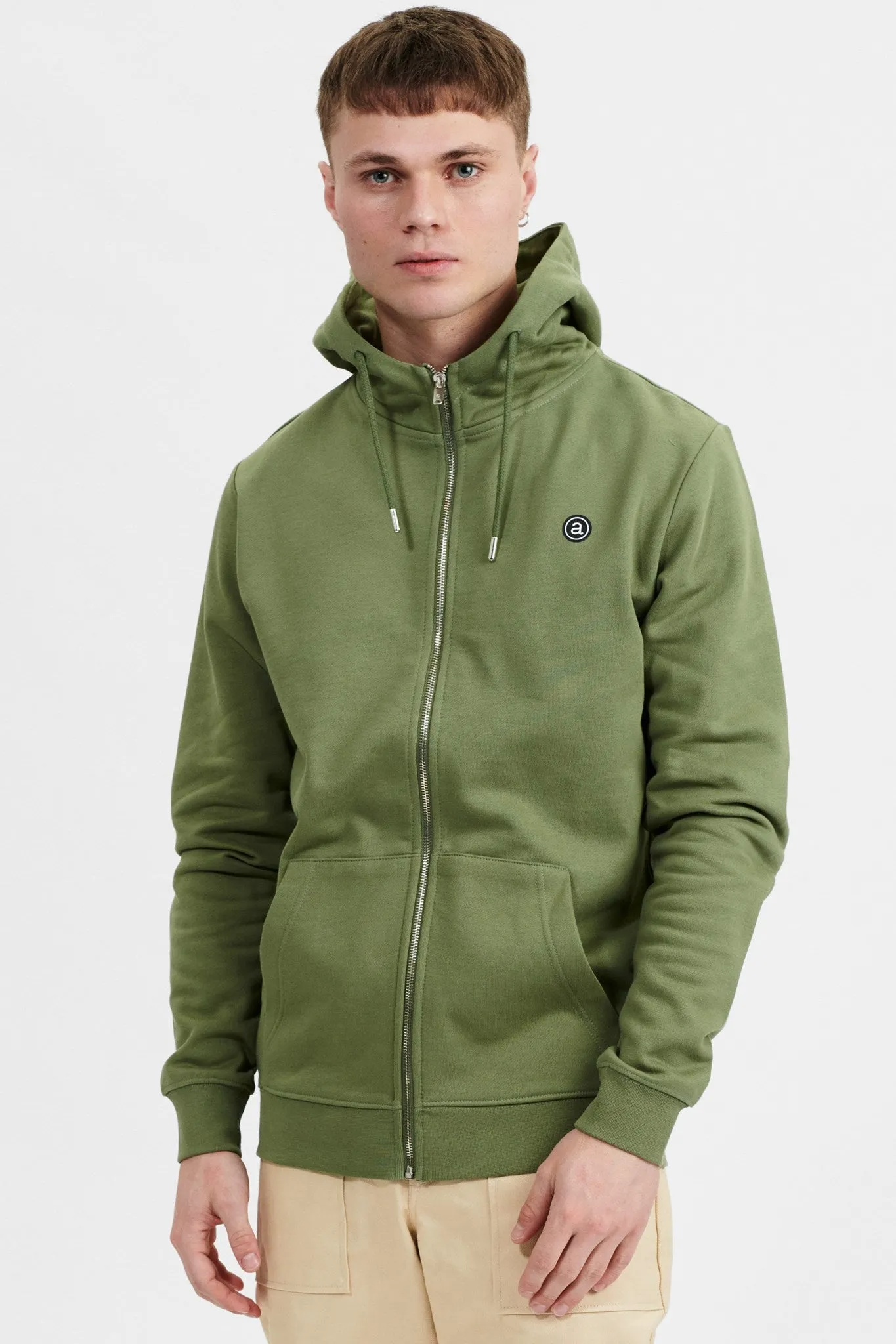 AKELLIOT NOOS ZIP HOODIE - Olivine