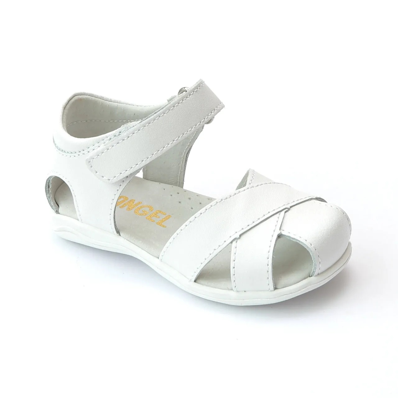 Angel Girls Cross Strap Leather Sandal