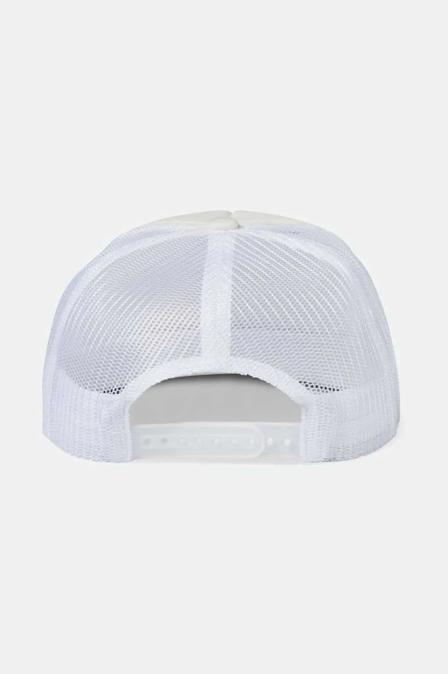 Barona Foam Netplus Trucker Hat - Off White/Off White