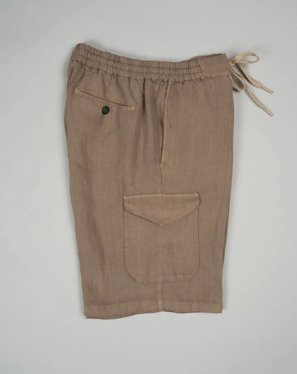 Berwich Linen Cargo Bermudas / Sabbia