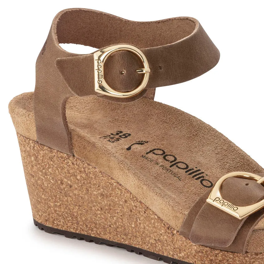 'Birkenstock' Women's Soley Ring-Buckle Oiled Leather Sandal - Cognac