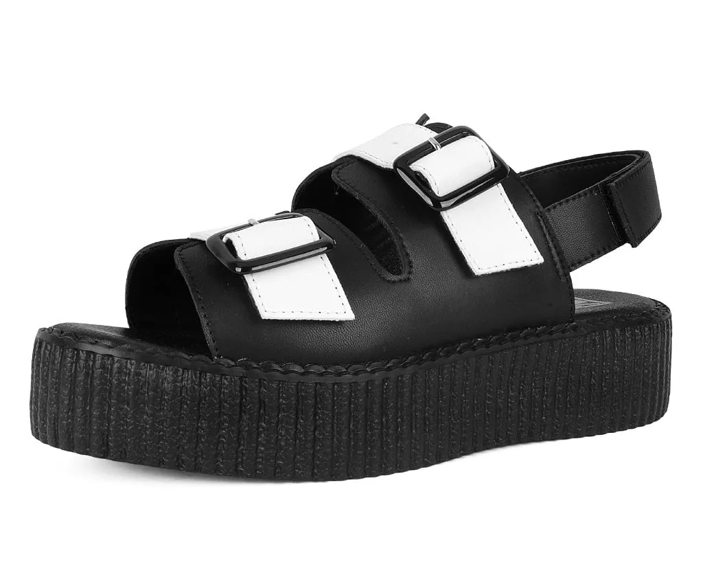 Black & White TUKskin 2-Buckle Viva Mondo Sandal