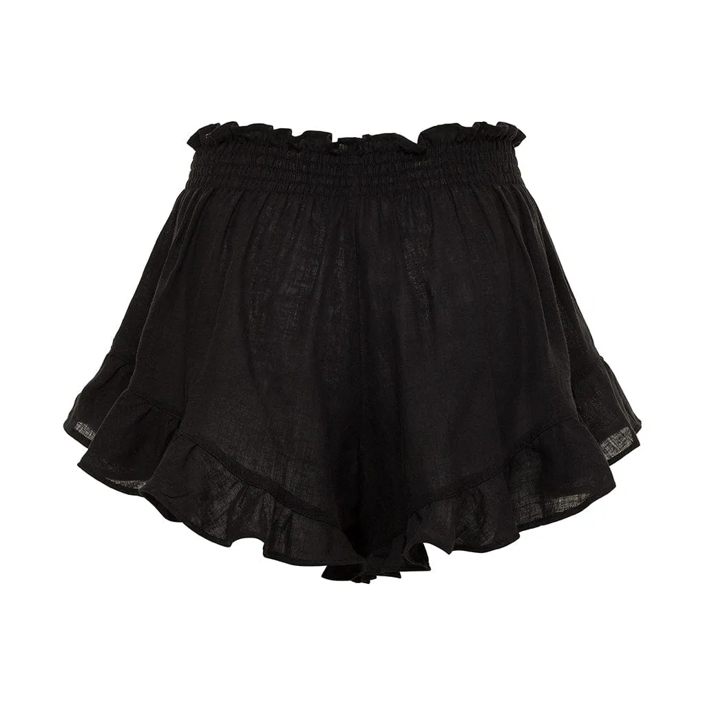 Black Boho Short