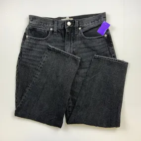 Black Denim Jeans Straight Madewell, Size 4