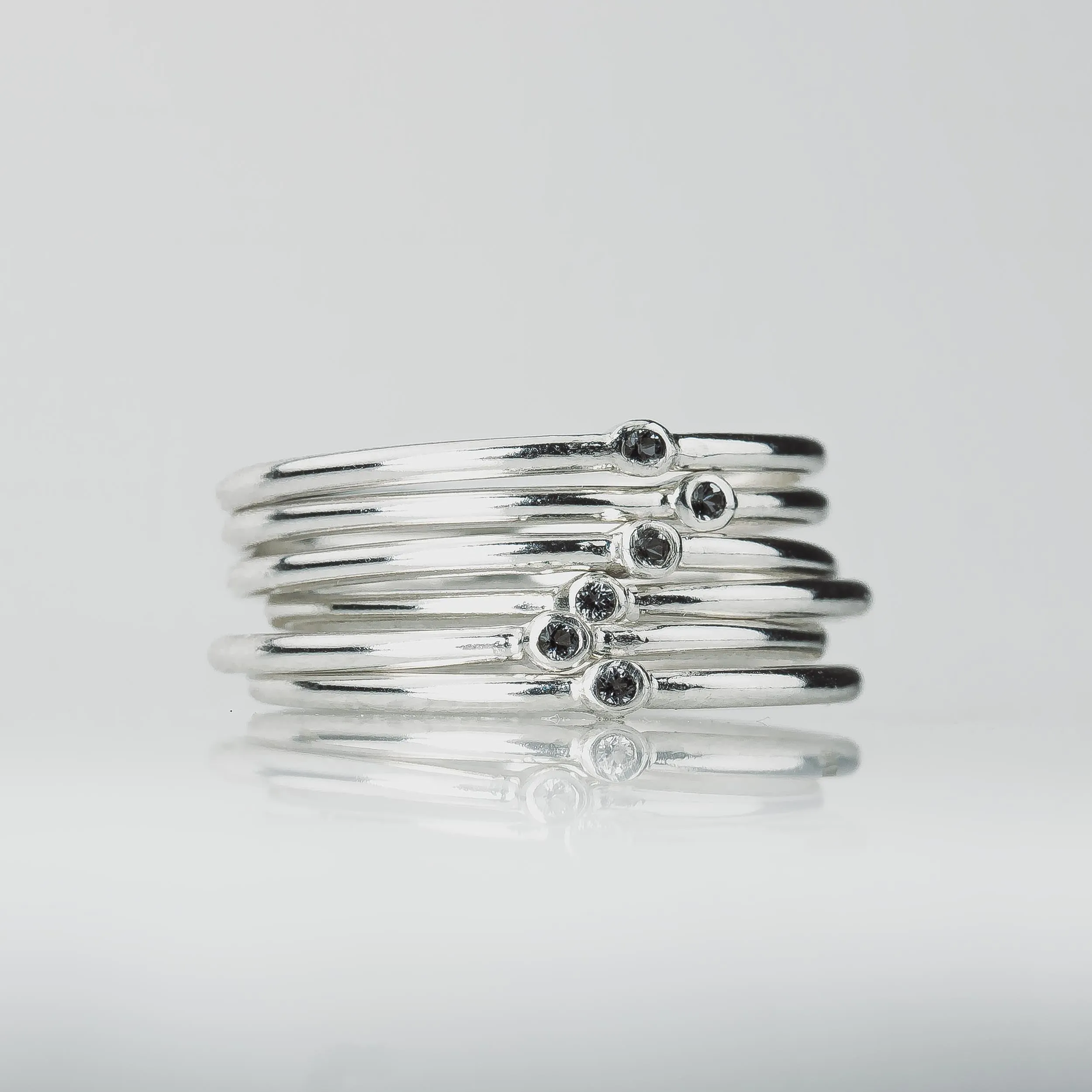 Black Diamond Stacking Rings