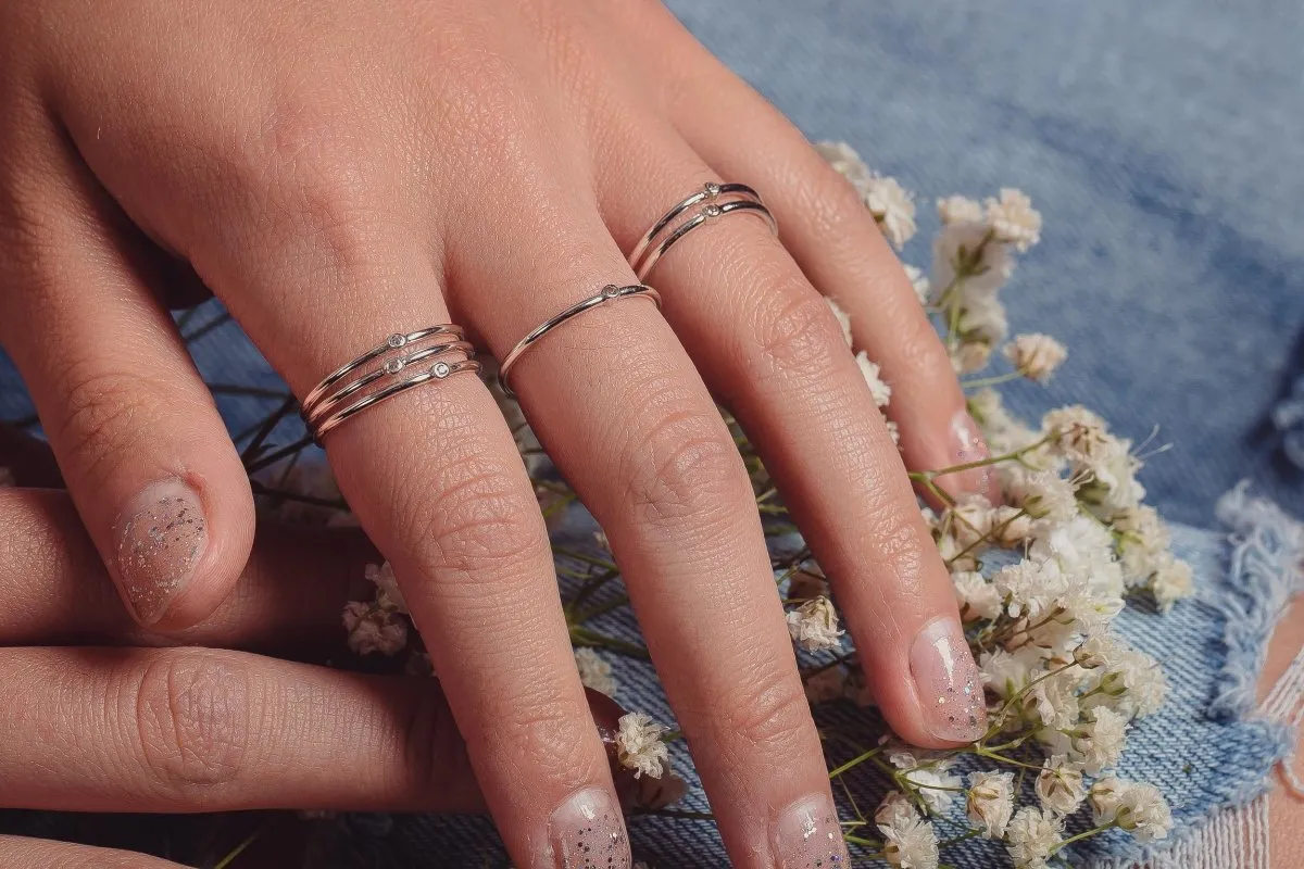 Black Diamond Stacking Rings