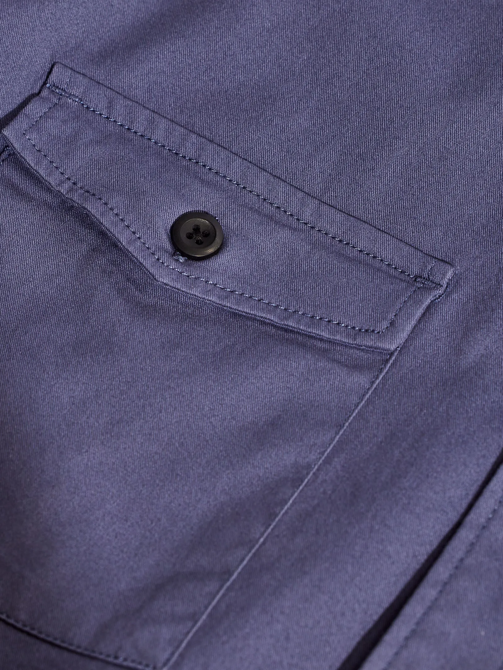 Blue Stretch Cargo Shirt