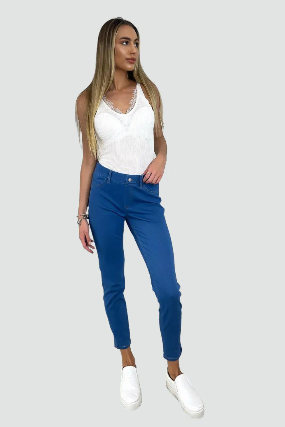 Blue Stretchy Thin Jeans