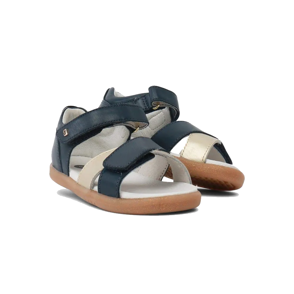 Bobux I-Walk Sail Open Sandal Kids Navy   Misty Gold