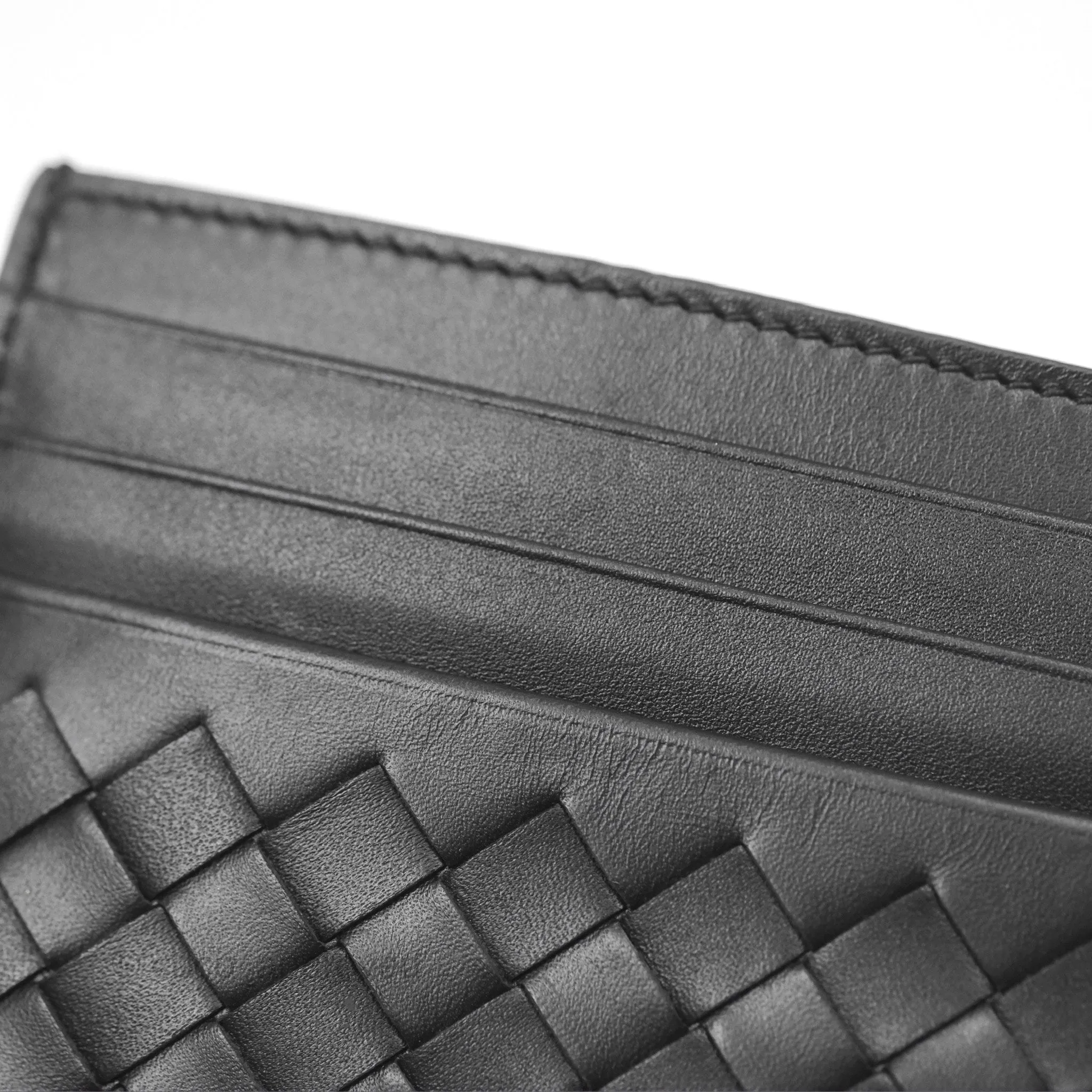 Bottega Veneta Intrecciato Card Holder Black