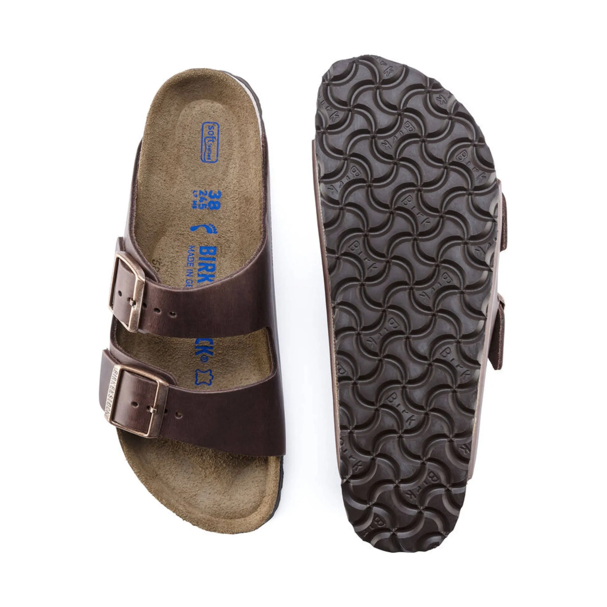 Brikenstock Arizona Soft Footbed Sandal - Oiled Leather Habana