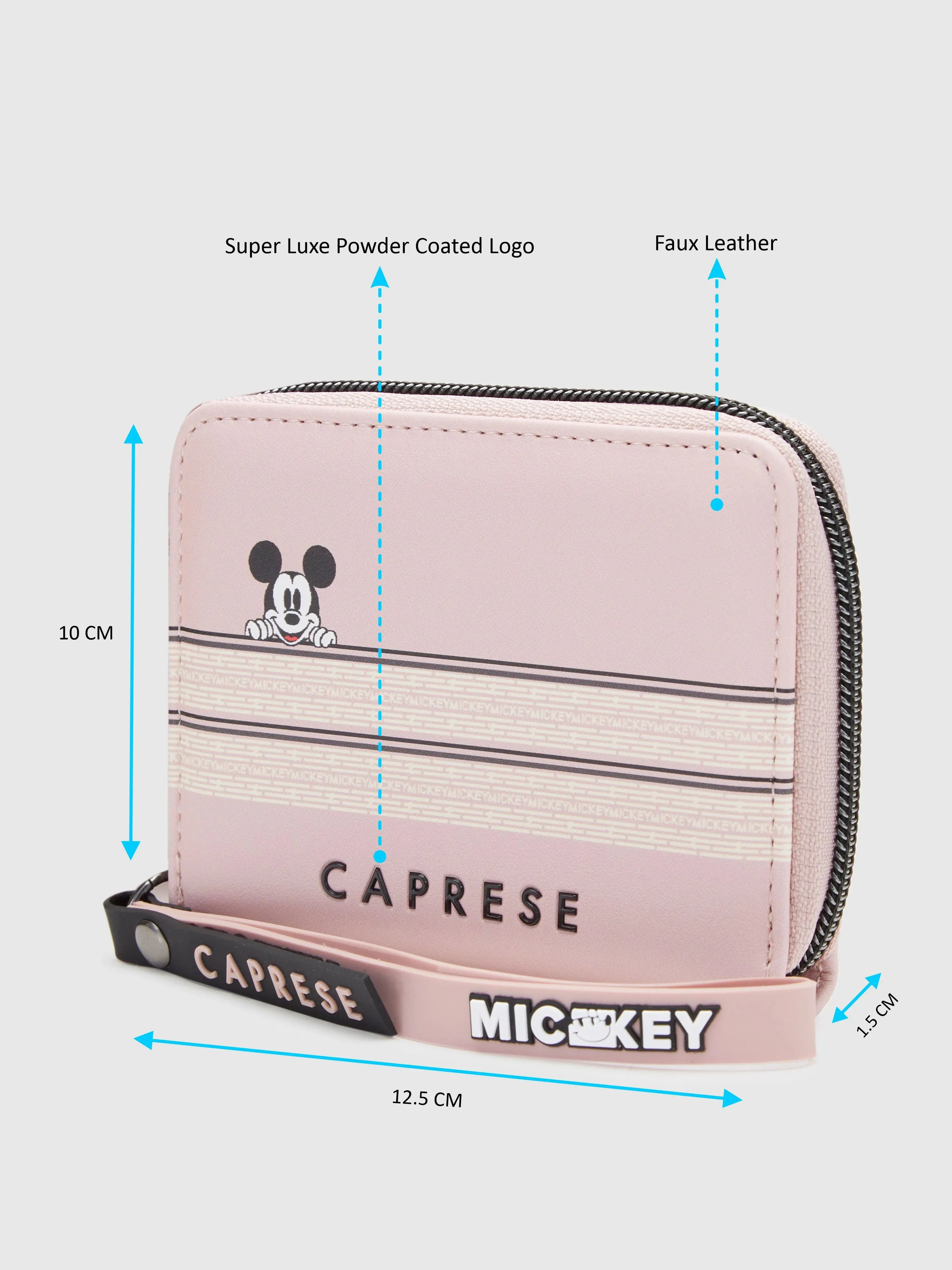 Caprese Disney Inspired Graphic Printed Mickey Mouse Collection Small Wallet Pink