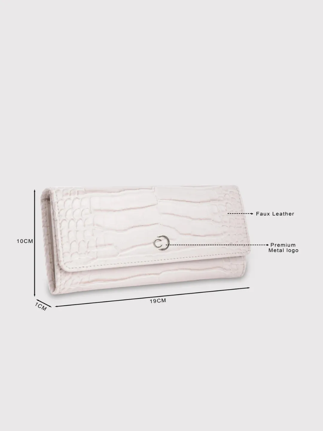 Caprese Luna Wallet Medium Flap Wallet Cream