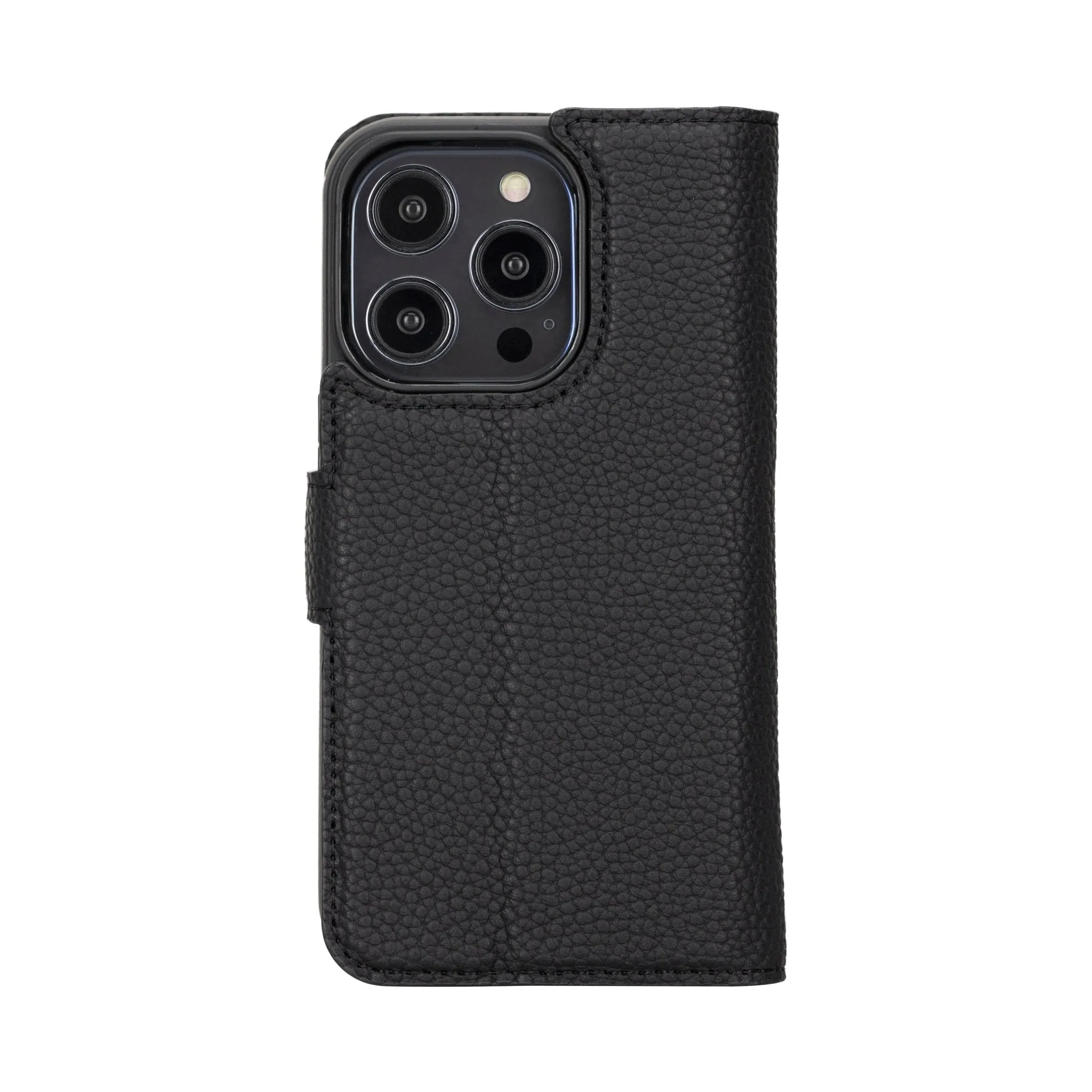 Carter iPhone 16 Pro Wallet Case, Pebble Black