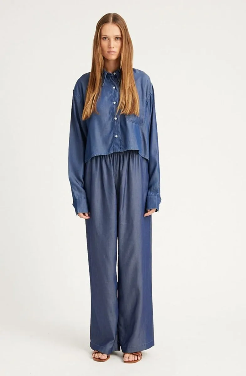 Chambray Easy Pants