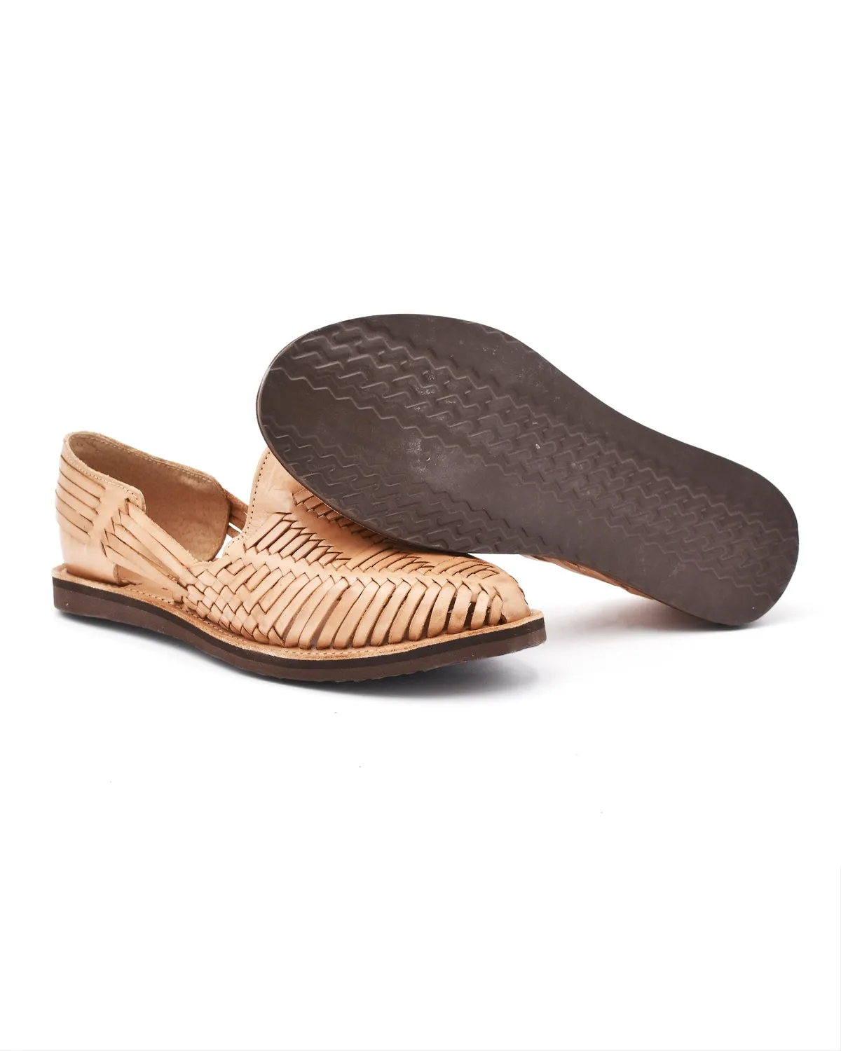 Chamula Cancun Tan Woven Huarache Sandal