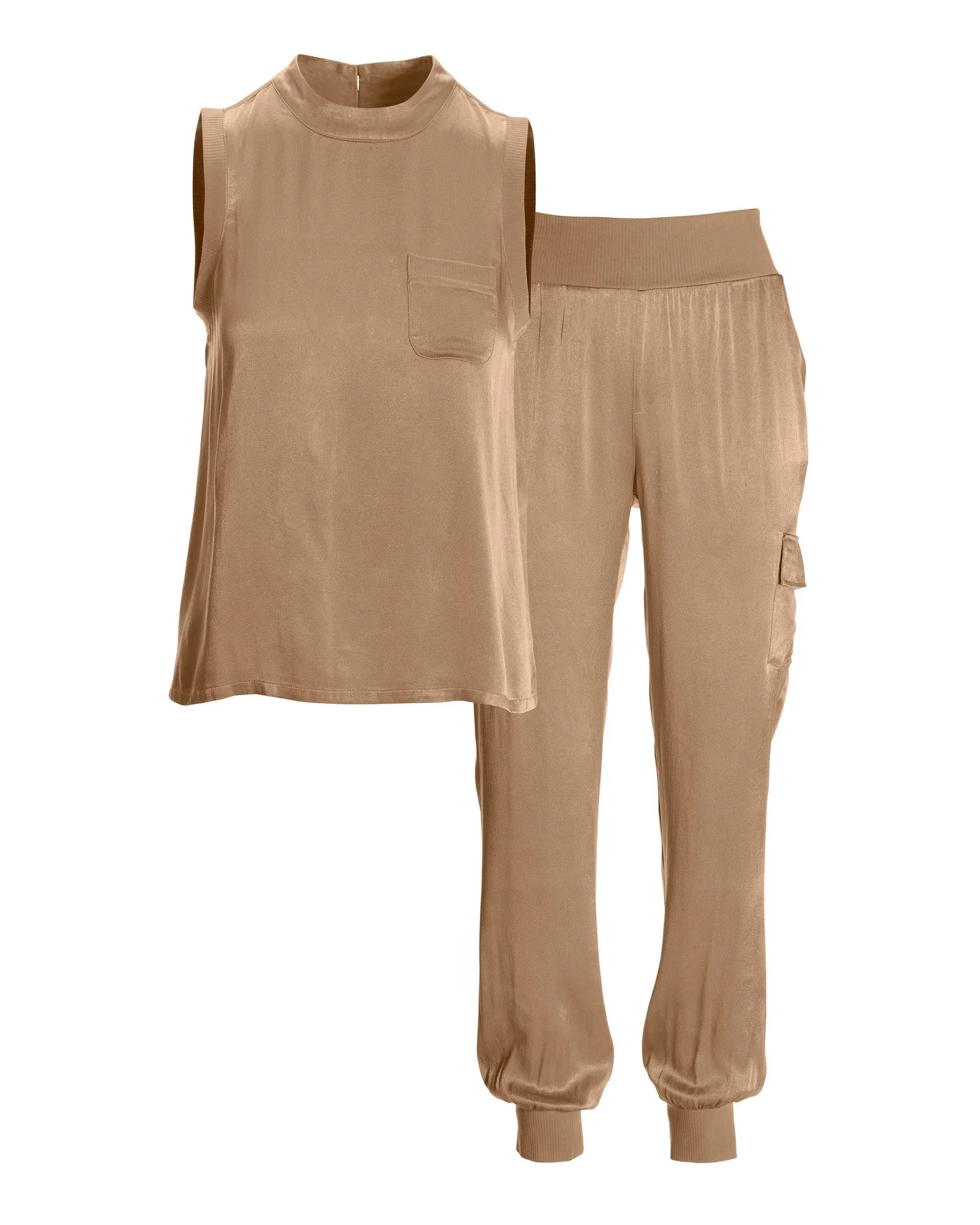 Charmeuse Cargo Set Champagne