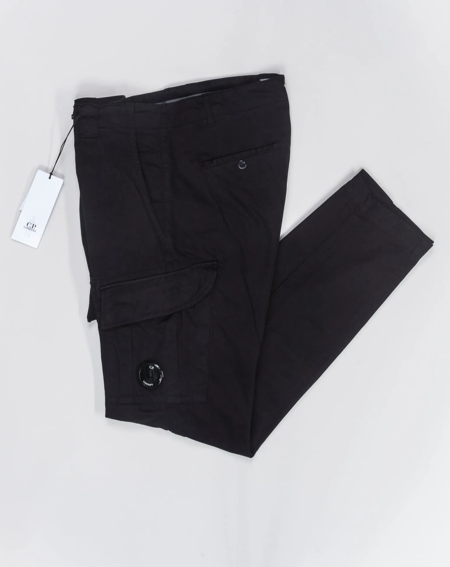 C.P. Company Stretch Sateen Cargo Pants / Black