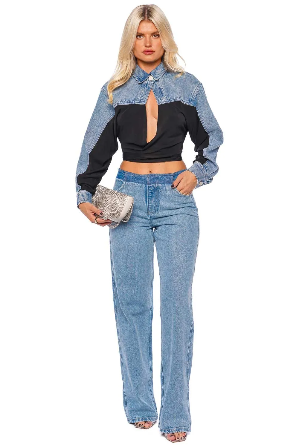 Deconstruct Denim Straight Leg Jeans