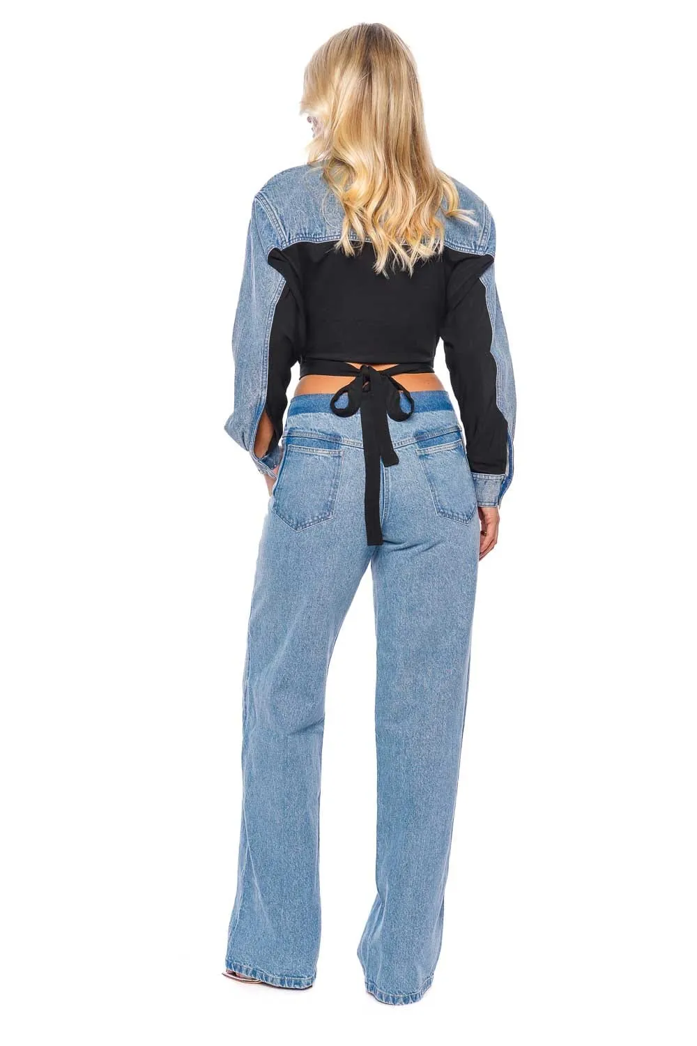 Deconstruct Denim Straight Leg Jeans