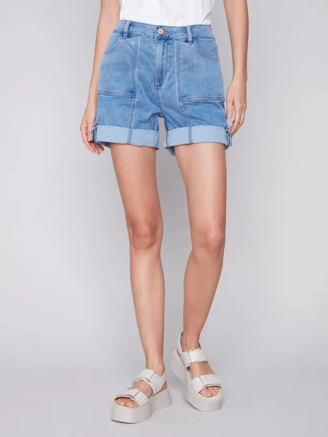 DENIM CARGO SHORT