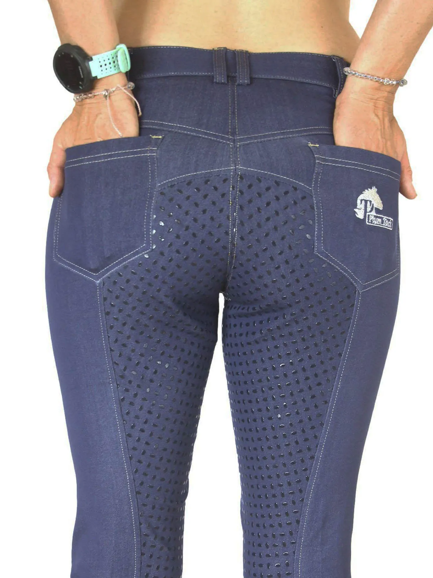 Denim Jodhpurs with Silicone seat Classic Jeans pockets