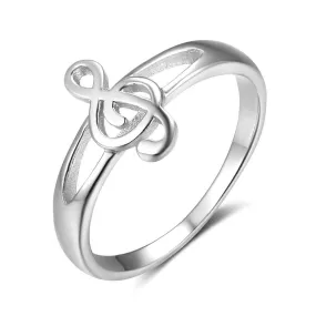 Elegant Musical Notes Rings Size 7  For Women