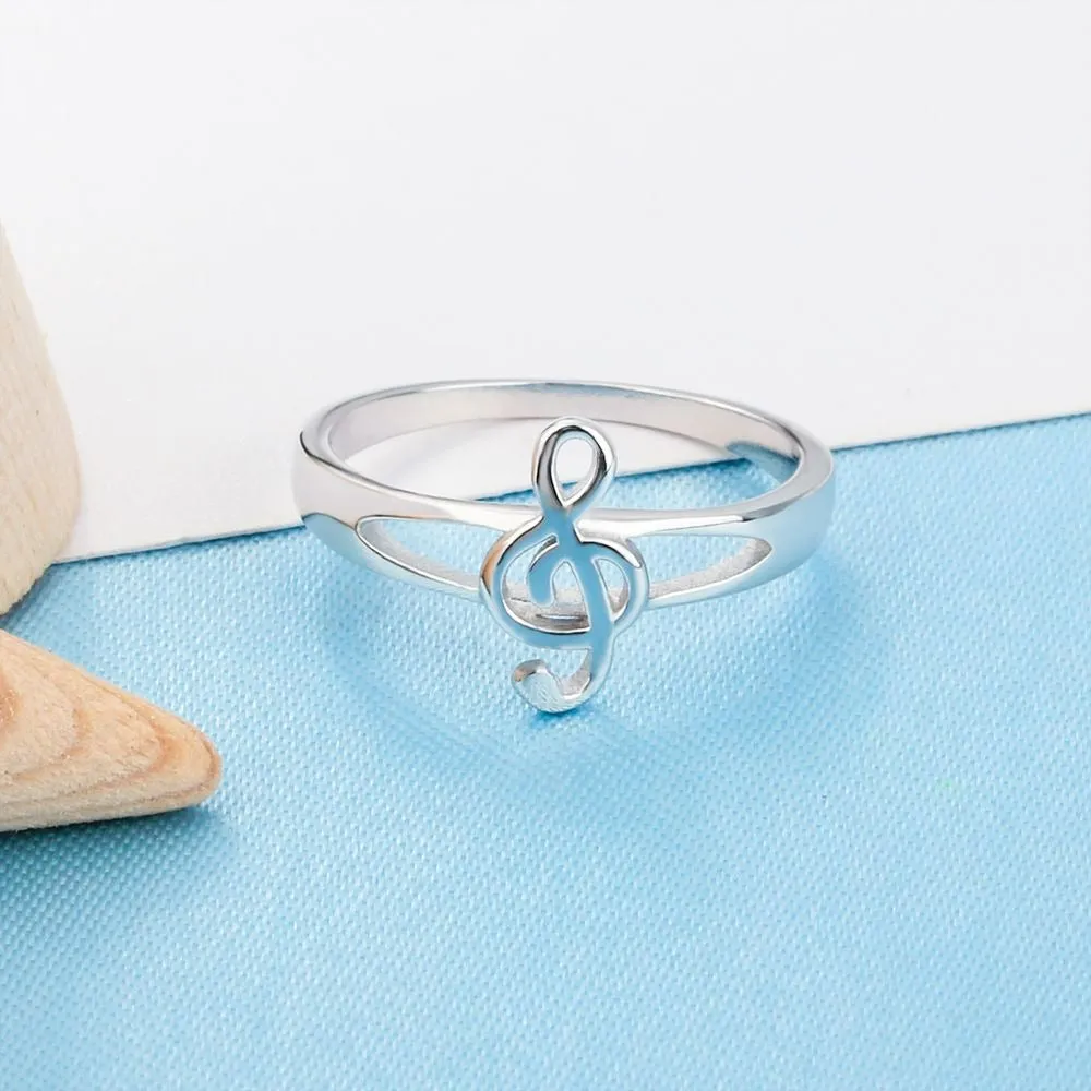 Elegant Musical Notes Rings Size 7  For Women