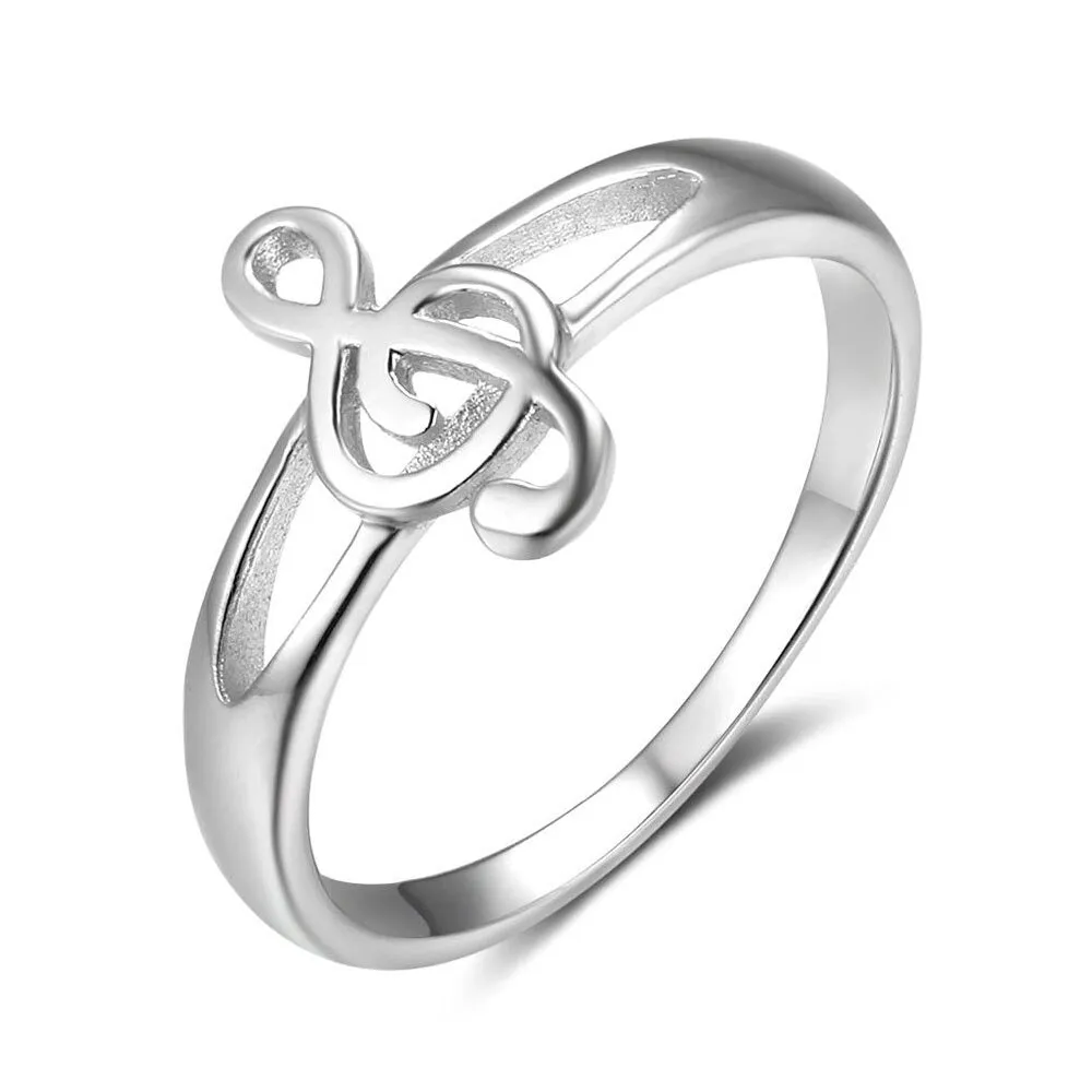 Elegant Musical Notes Rings Size 7  For Women