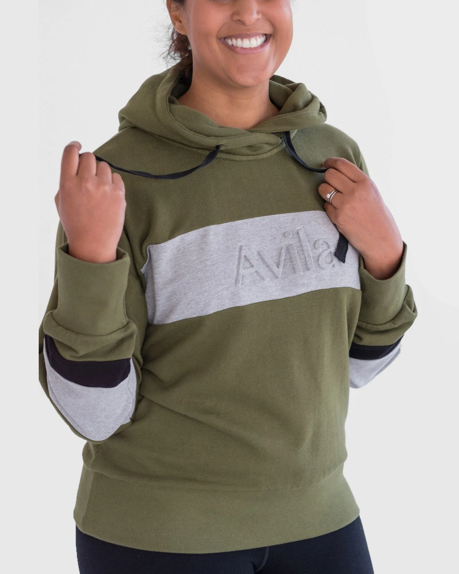 Emboss Logo Hoodie - Olive