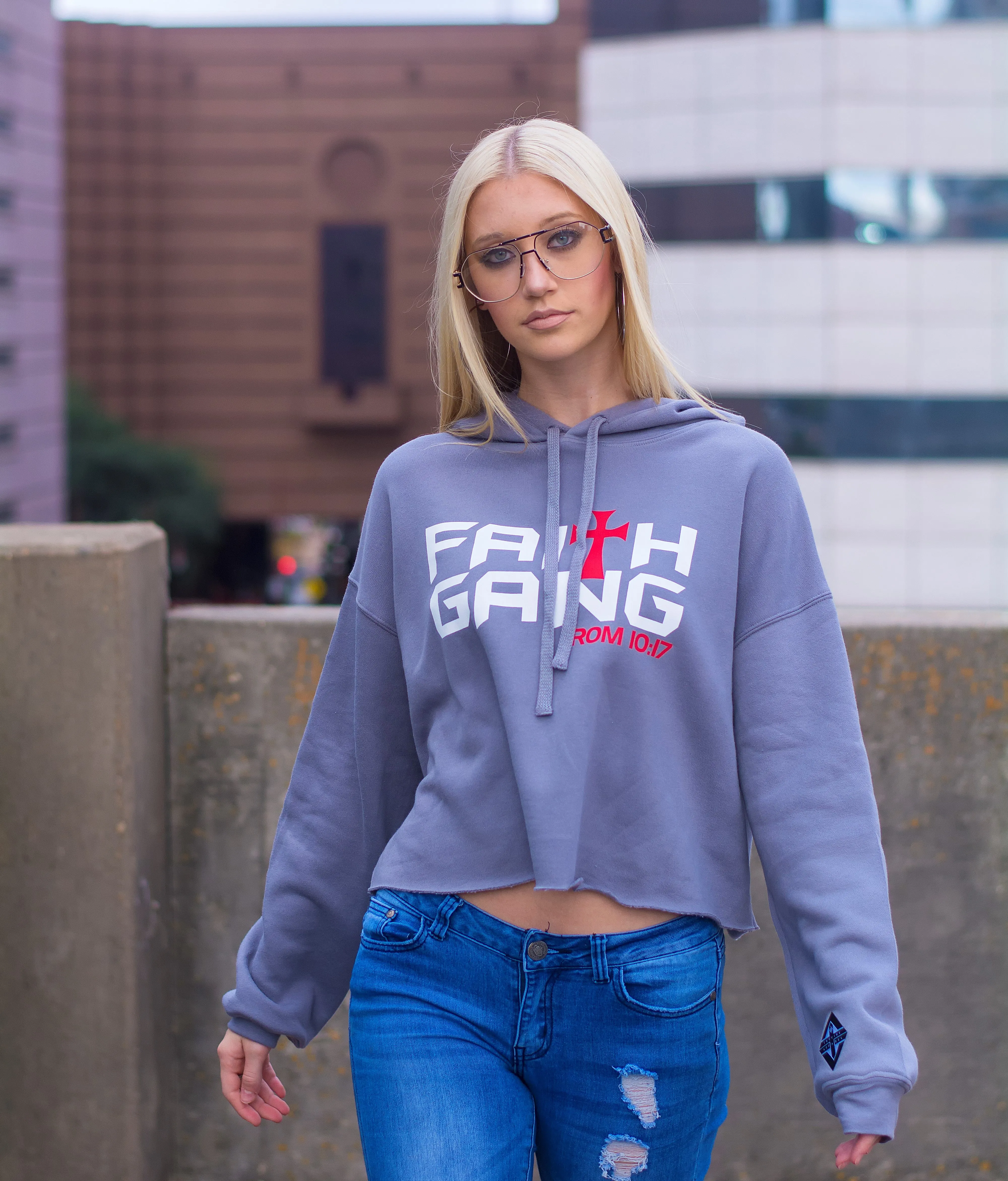 Faith Gang Women's Cropped Hoodie