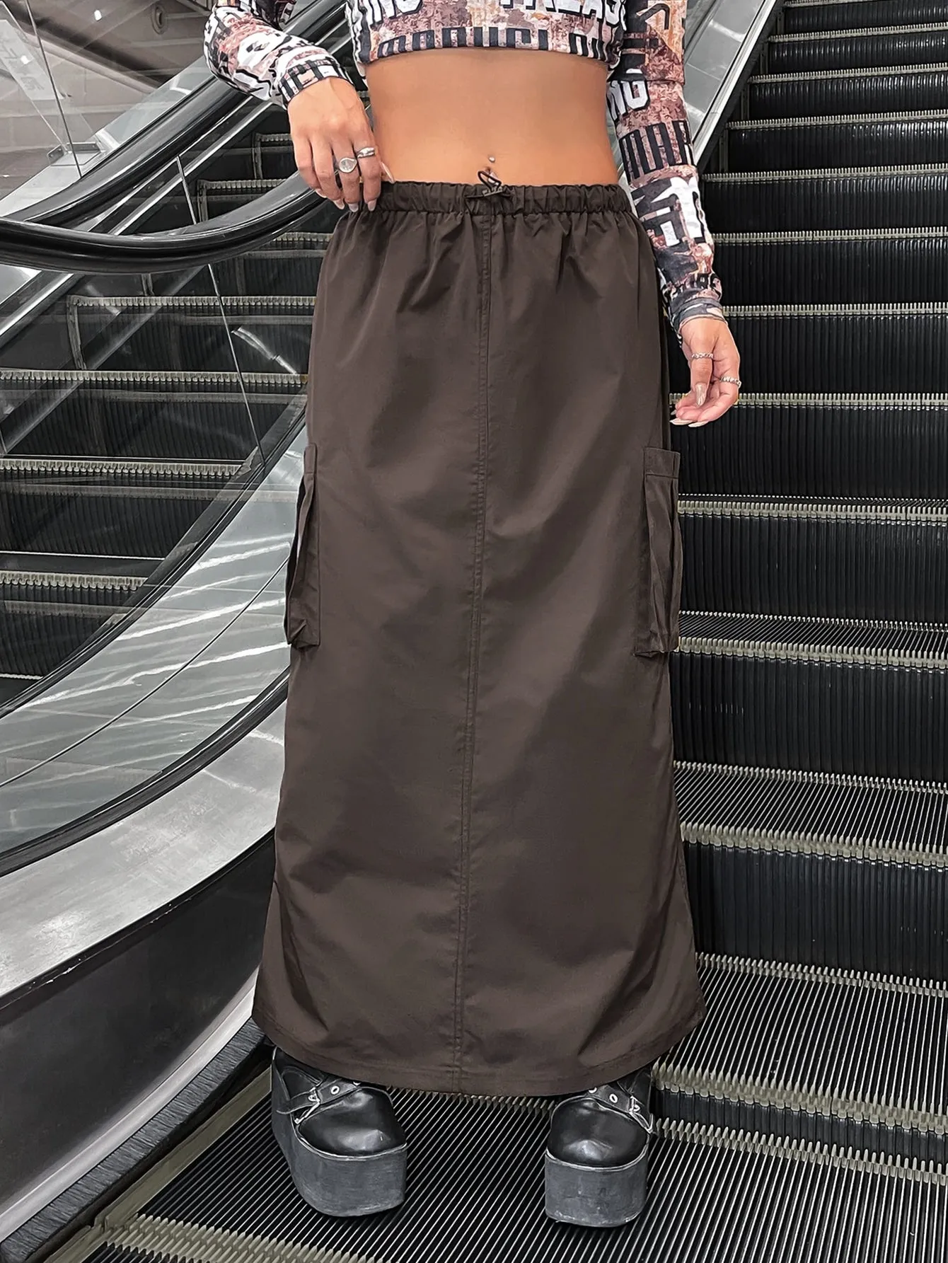 Flap Pocket Cargo Parachute Skirt