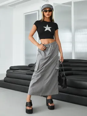 Flap Pocket Cargo Parachute Skirt