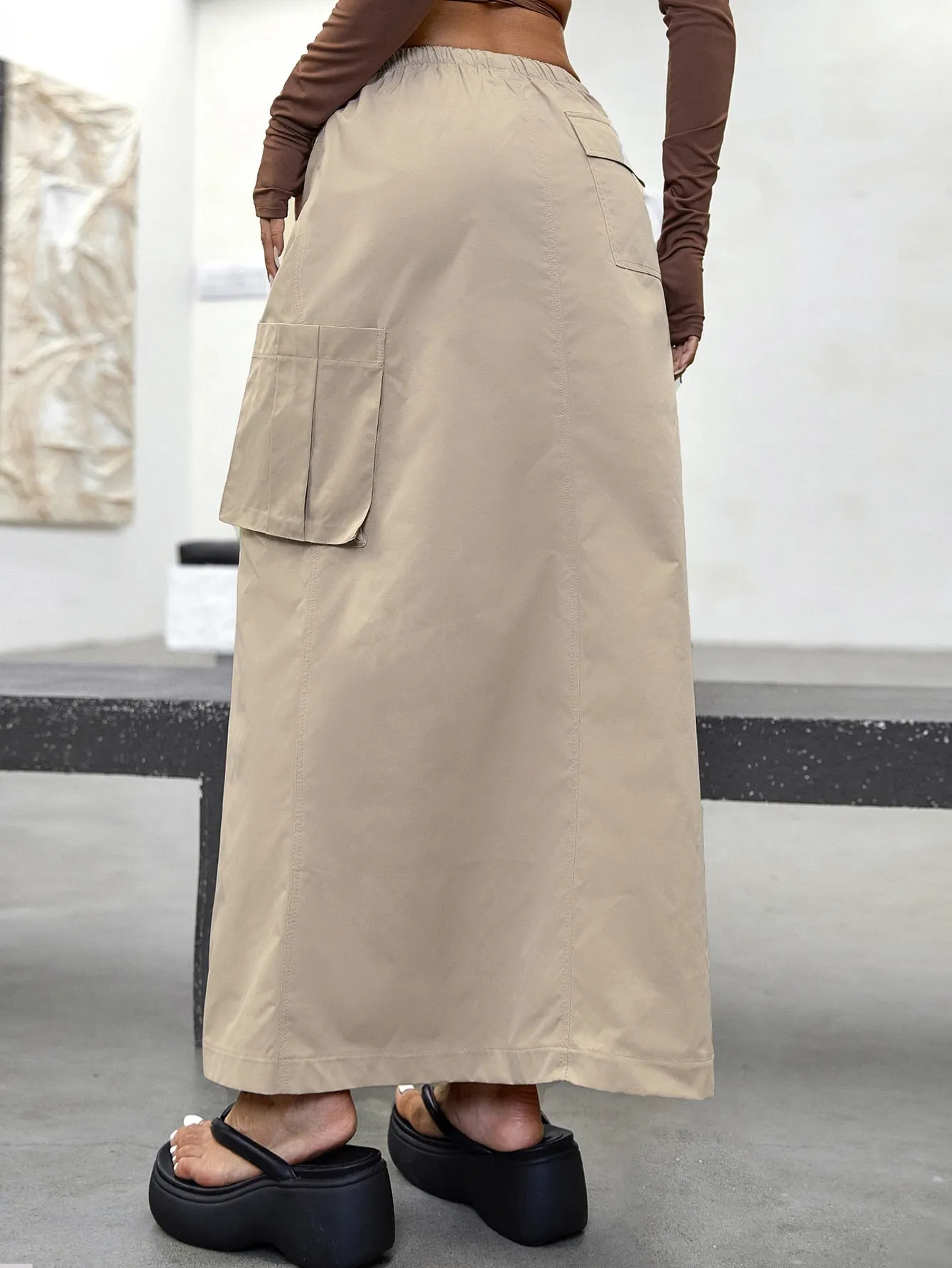 Flap Pocket Cargo Parachute Skirt