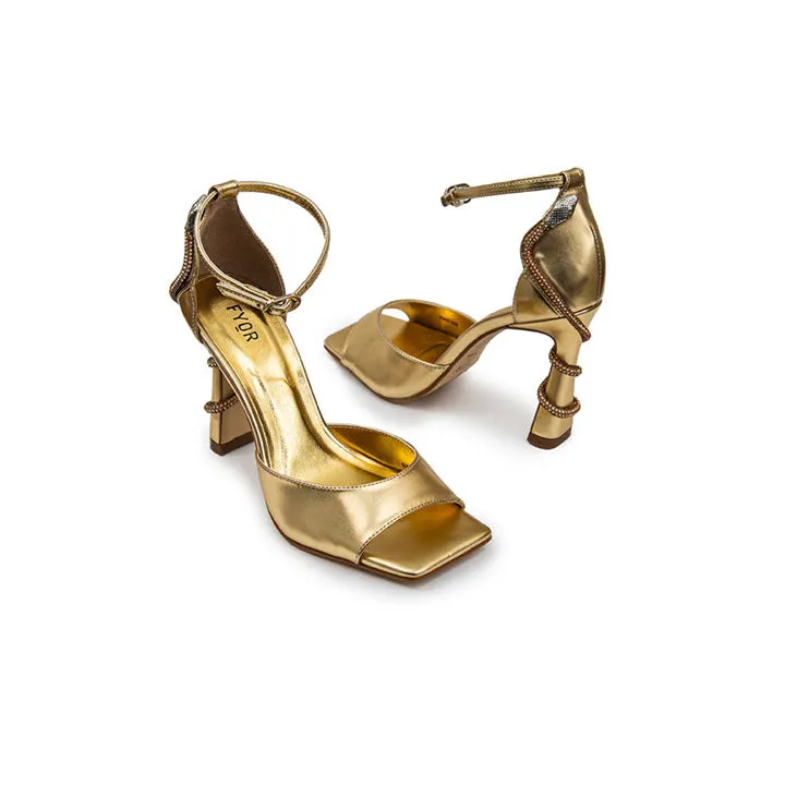 Flared Heel Square Toe Sandal BWR 050