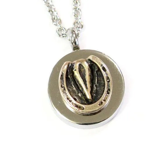 Horse Hoof Necklace Cremation Urn Necklace