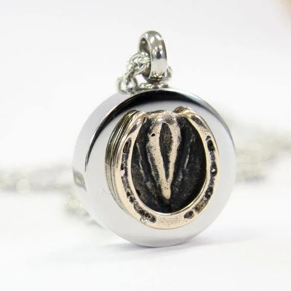 Horse Hoof Necklace Cremation Urn Necklace