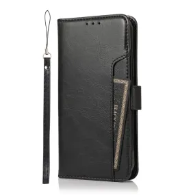 Indy Series Black Leather Wallet Case - iPhone 13 Pro Max