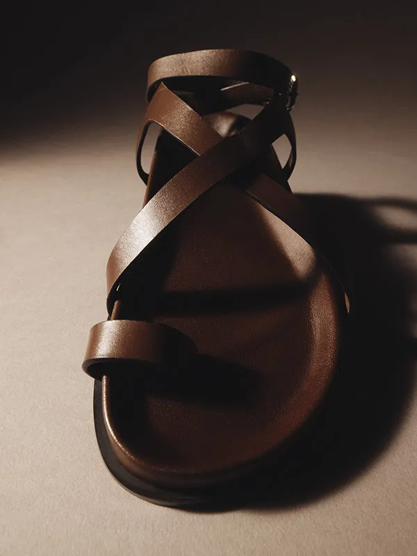 Jalen Slim Sandal in Walnut