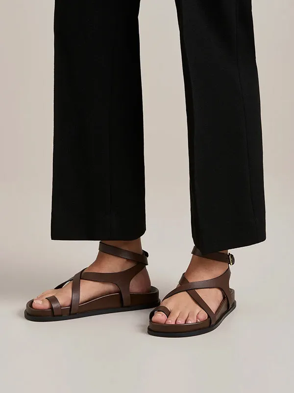 Jalen Slim Sandal in Walnut