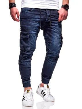 Jogger-Jeans Biker Dunkelblau 3207