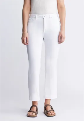 Kim Kick Crop Women's Jeans in White - BL15974